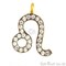 Cubic Zirconia Zodiac Pendants, Gold Vermeil Pave Charms, Bracelet and Necklace Pendants, Real CZ Gems, GemMartUSA (CHWS_M)